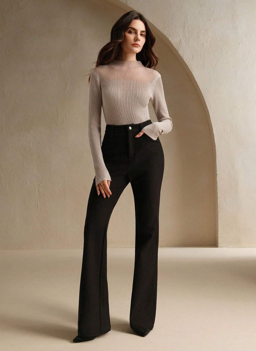 Patchwork Sweater in Ombre Knit - Linheir