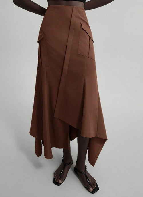 Plain Asymmetrical Hem Skirt – Linheir
