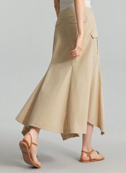 Plain Asymmetrical Hem Skirt – Linheir