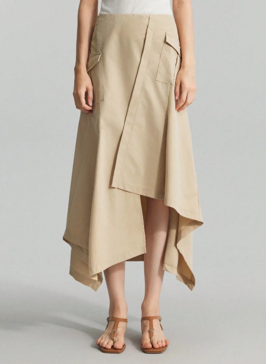 Plain Asymmetrical Hem Skirt – Linheir