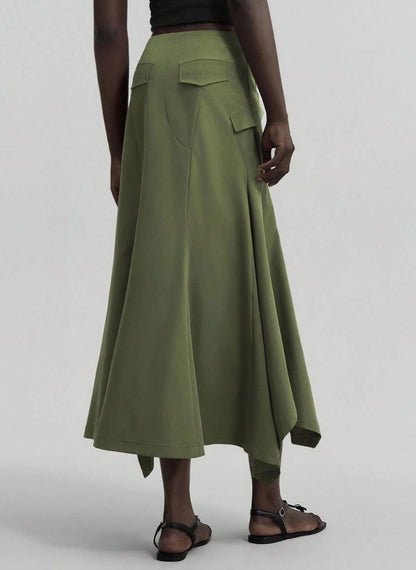 Plain Asymmetrical Hem Skirt – Linheir