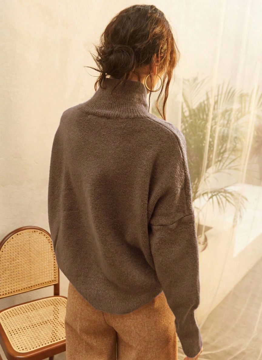 Women's Basic Loose Knit Sweater – Linheir