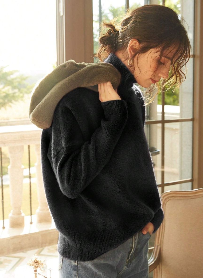 Women's Basic Loose Knit Sweater – Linheir