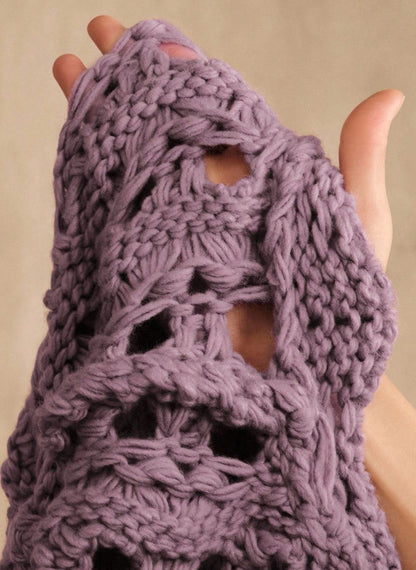 Women's Icelandic Knit Sweater Cutouts - Linheir