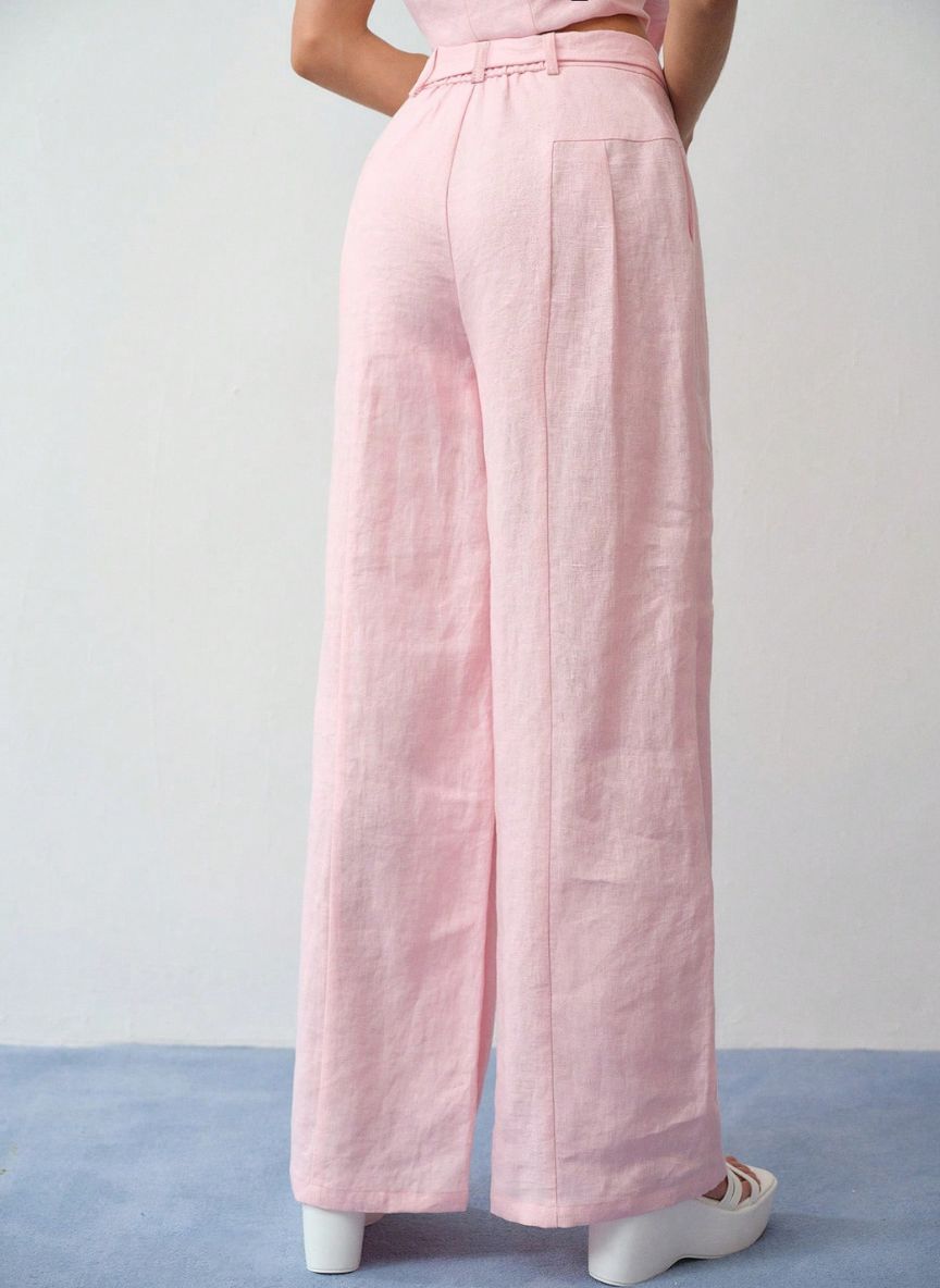 Women's Linen Pleated Pants - Linheir