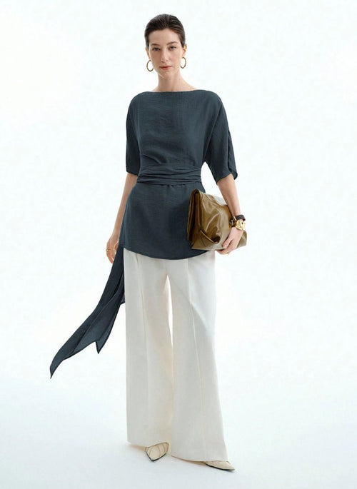 Women's Long T-Shirt Waist Tie - Linheir