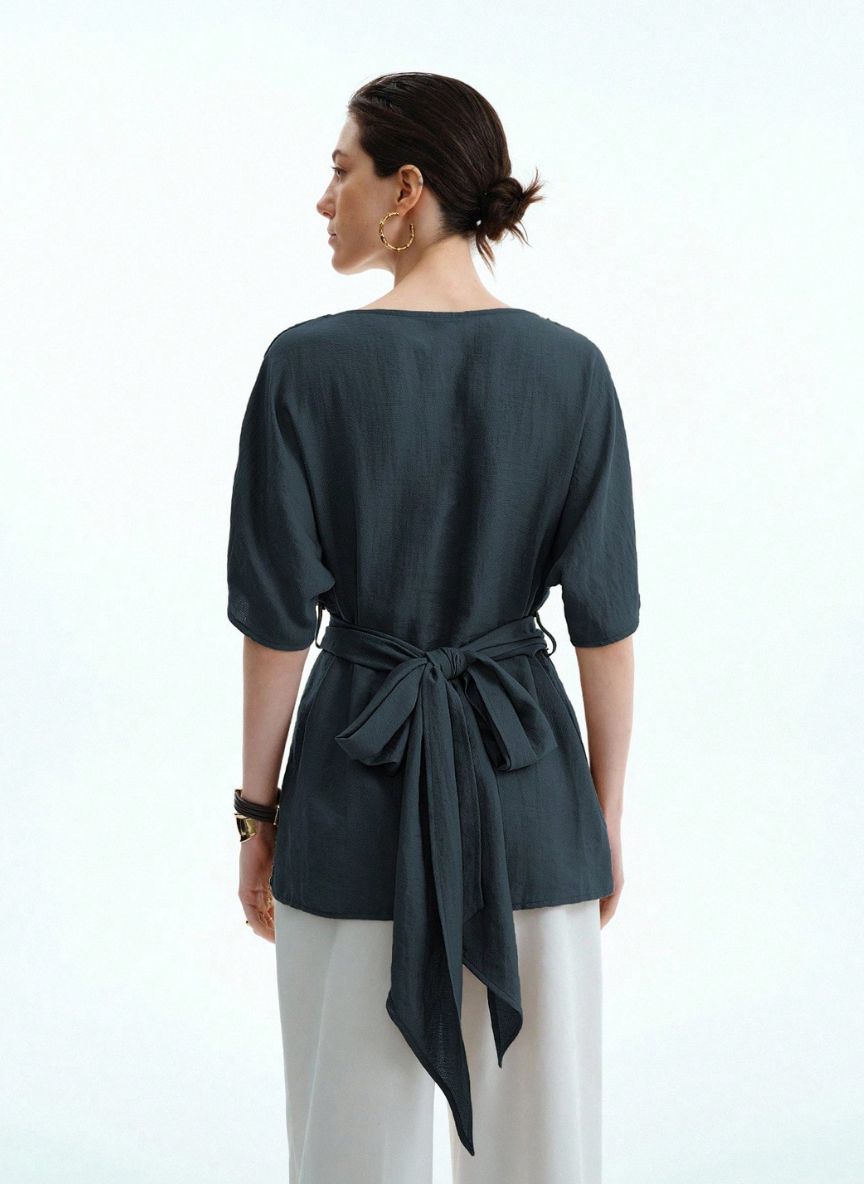 Women's Long T-Shirt Waist Tie - Linheir