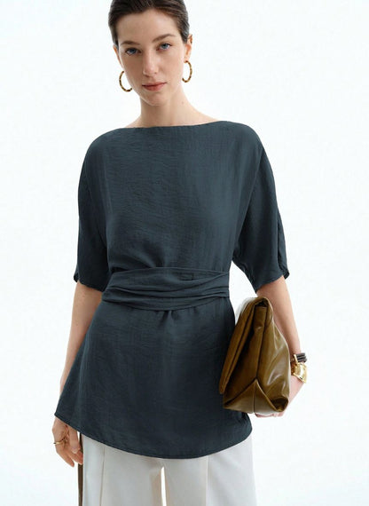 Women's Long T-Shirt Waist Tie - Linheir