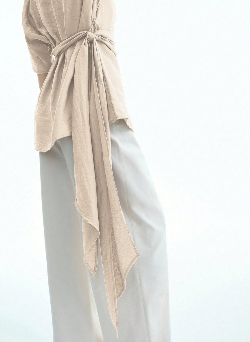 Women's Long T-Shirt Waist Tie - Linheir