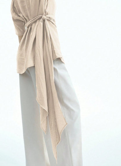 Women's Long T-Shirt Waist Tie - Linheir