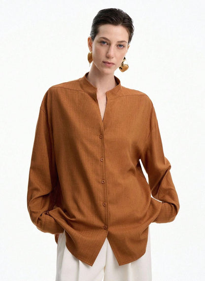 Women's Loose Fit Long Sleeve T-Shirt - Linheir