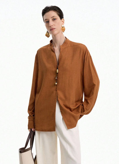 Women's Loose Fit Long Sleeve T-Shirt - Linheir