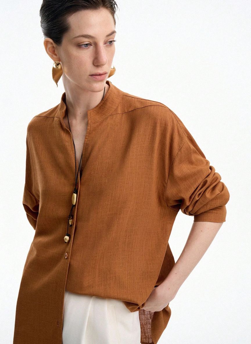 Women's Loose Fit Long Sleeve T-Shirt - Linheir