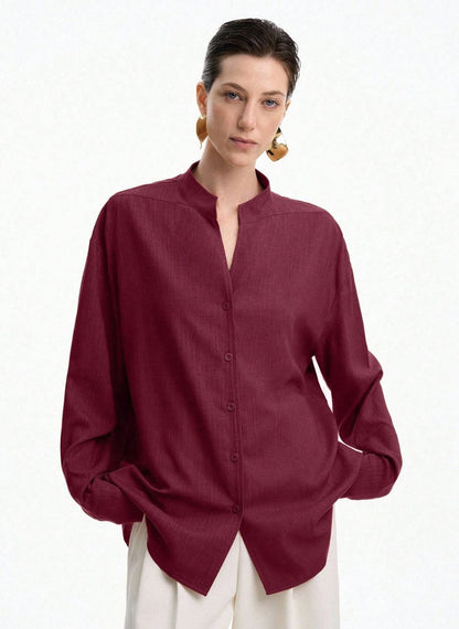 Women's Loose Fit Long Sleeve T-Shirt - Linheir