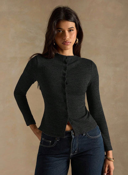 Women's Minimalist Solid Cardigan – Linheir