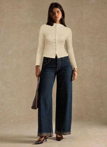 Women's Minimalist Solid Cardigan – Linheir