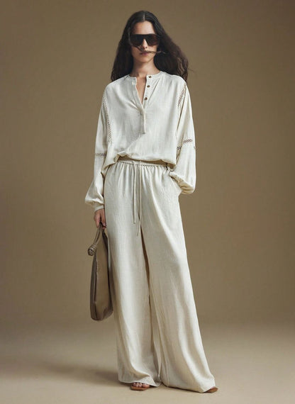 Women's Pants with Elastic Waist - Linheir