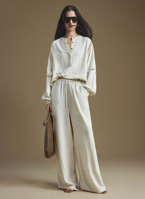 Women's Pants with Elastic Waist - Linheir