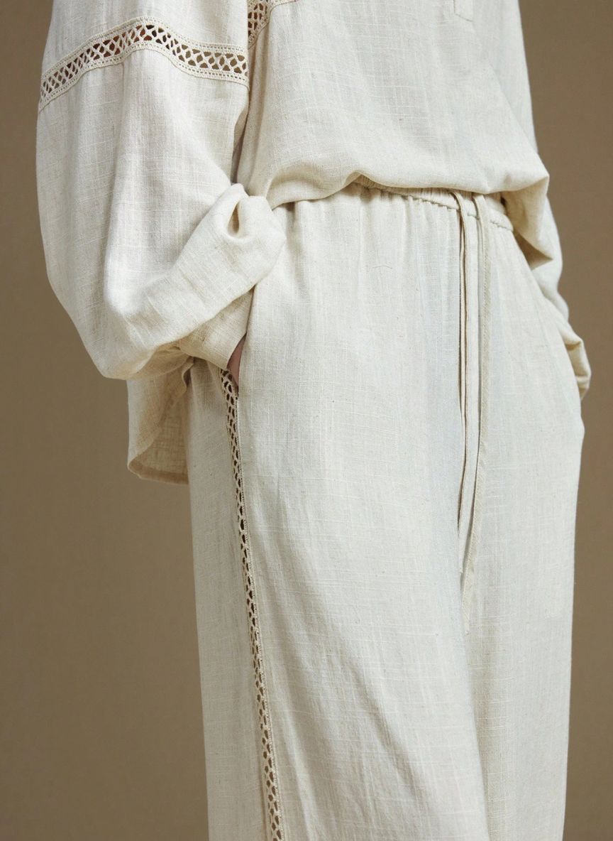 Women's Pants with Elastic Waist - Linheir