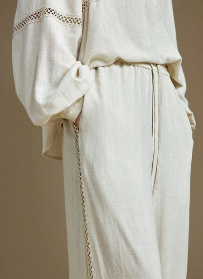 Women's Pants with Elastic Waist - Linheir