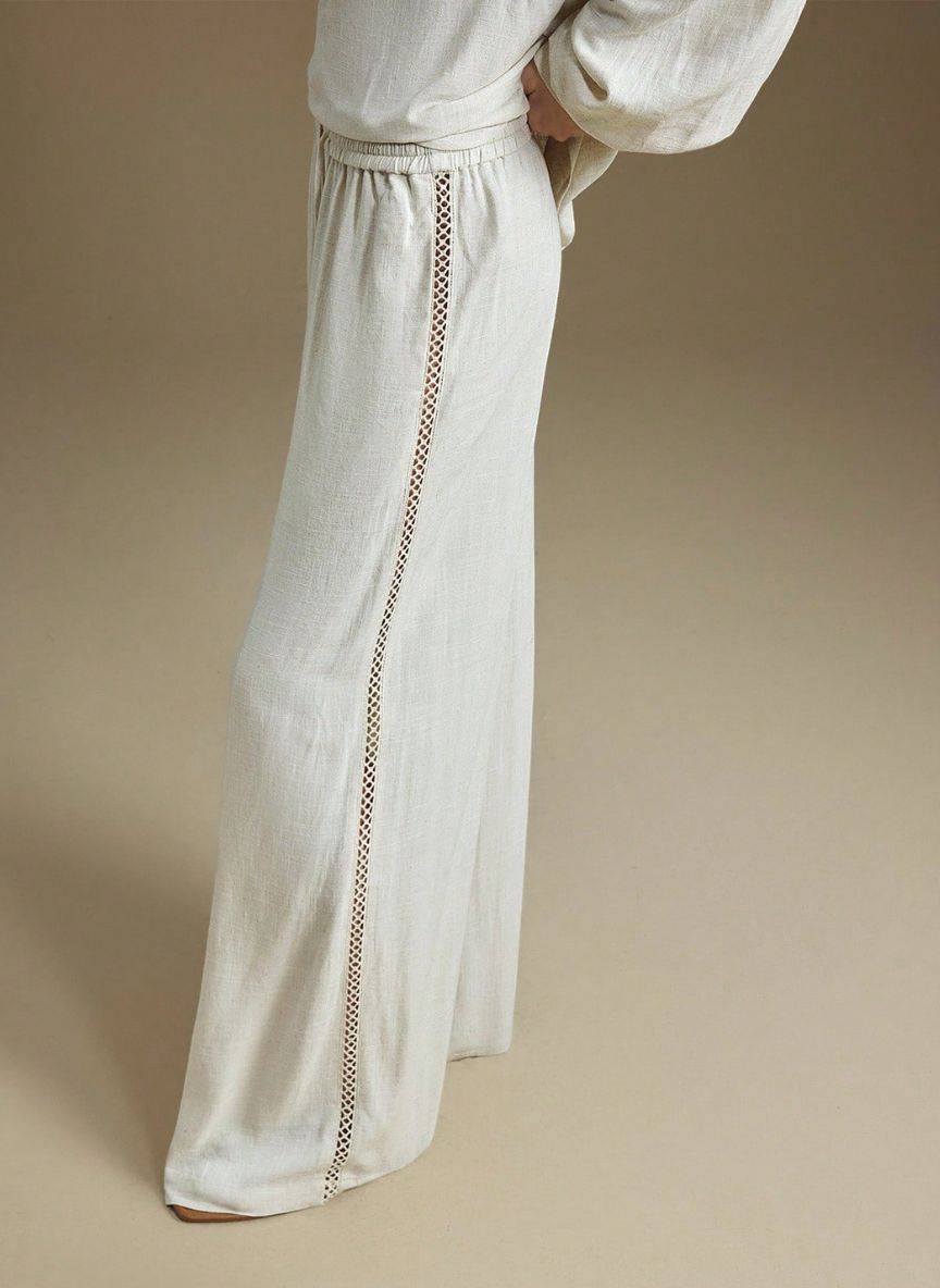 Women's Pants with Elastic Waist - Linheir