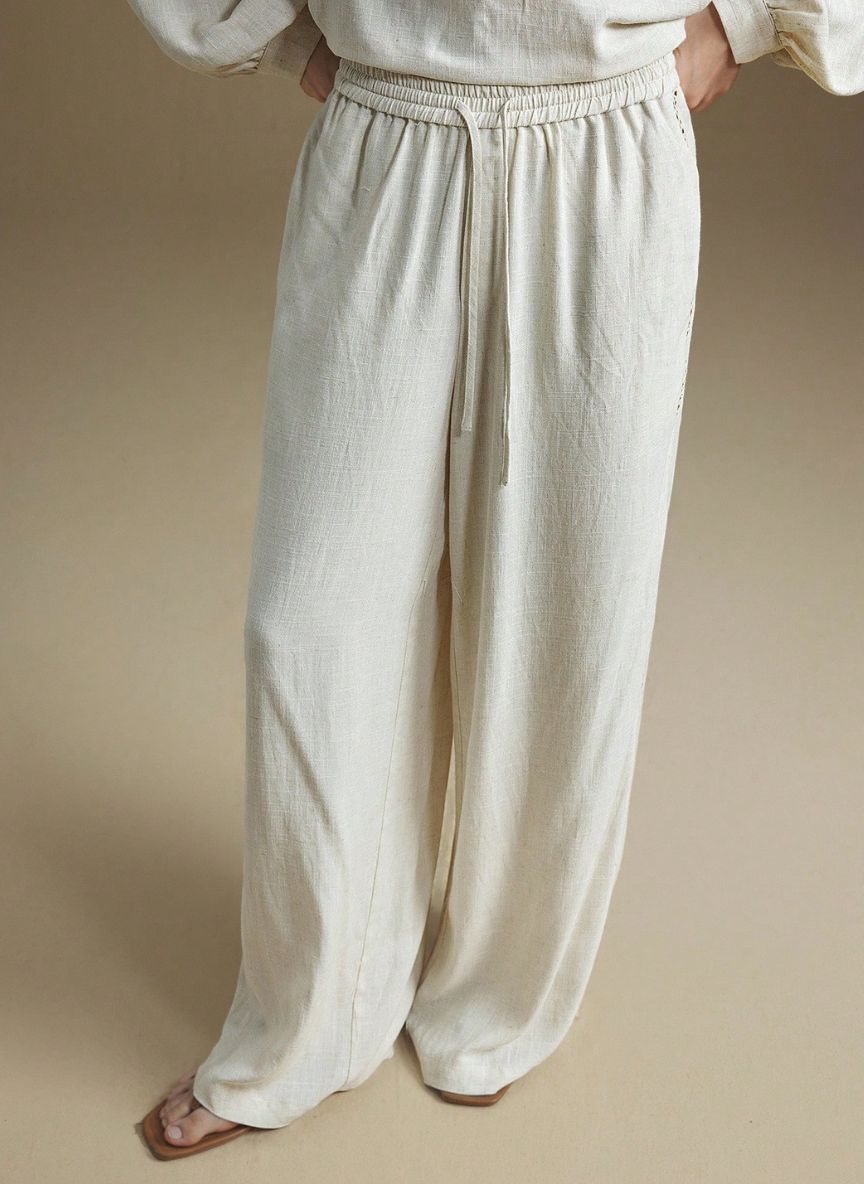Women's Pants with Elastic Waist - Linheir