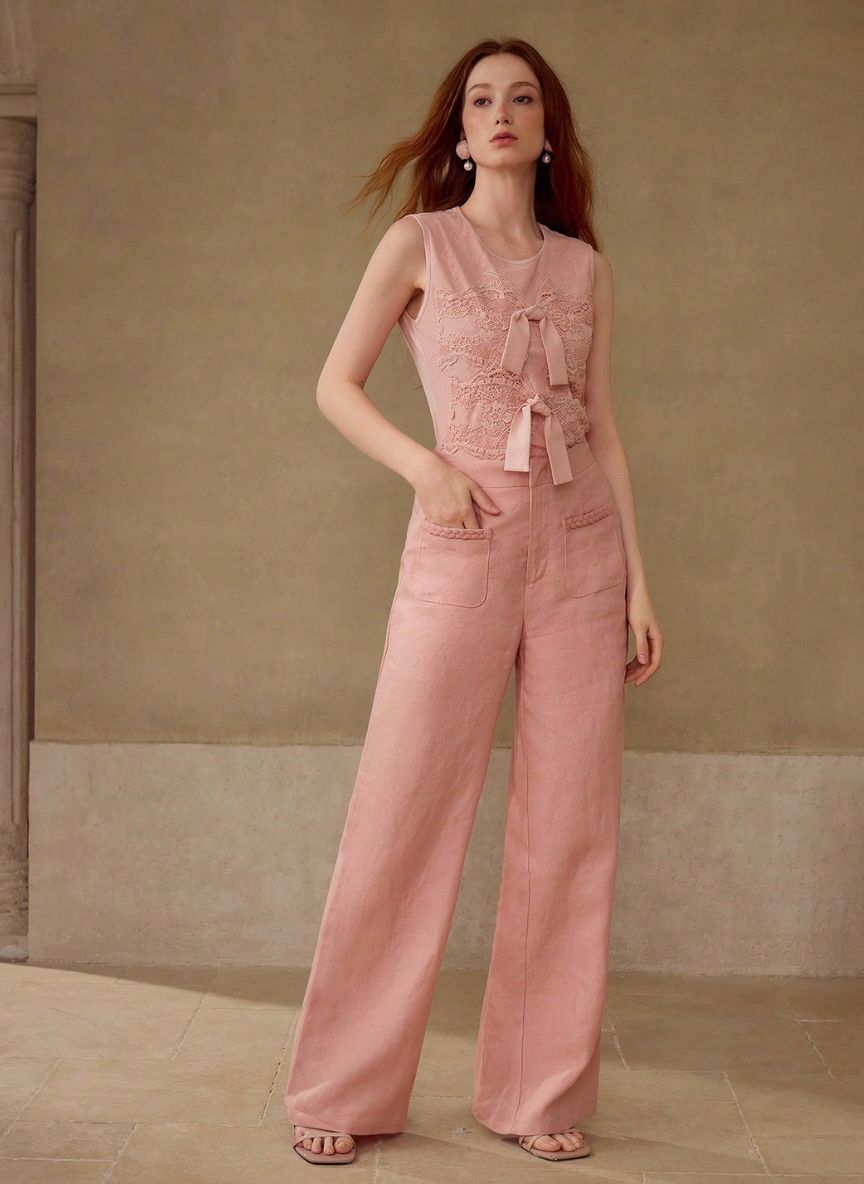 Women's Pants with Pockets - Linheir