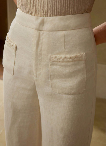 Women's Pants with Pockets - Linheir