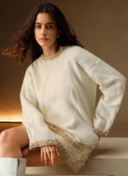 Women's Plain Round Neck Sweater – Linheir