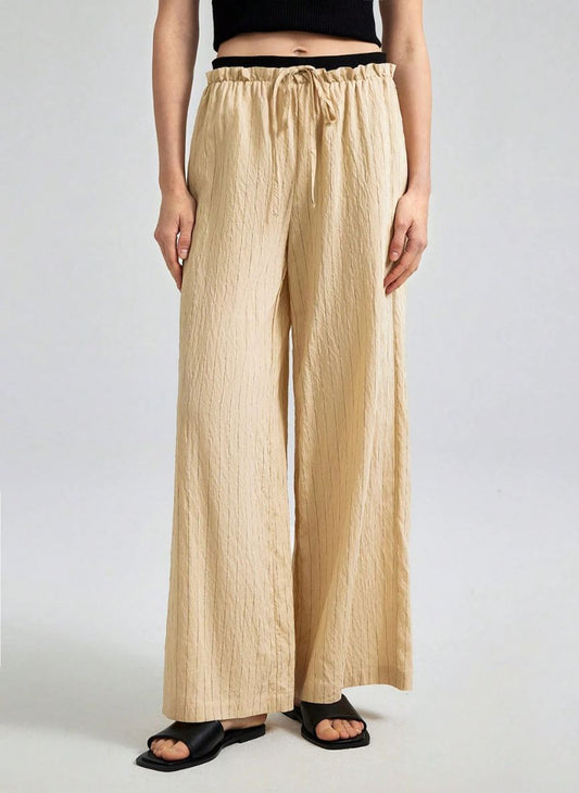 Women's Striped Pants with Drawstring – Linheir