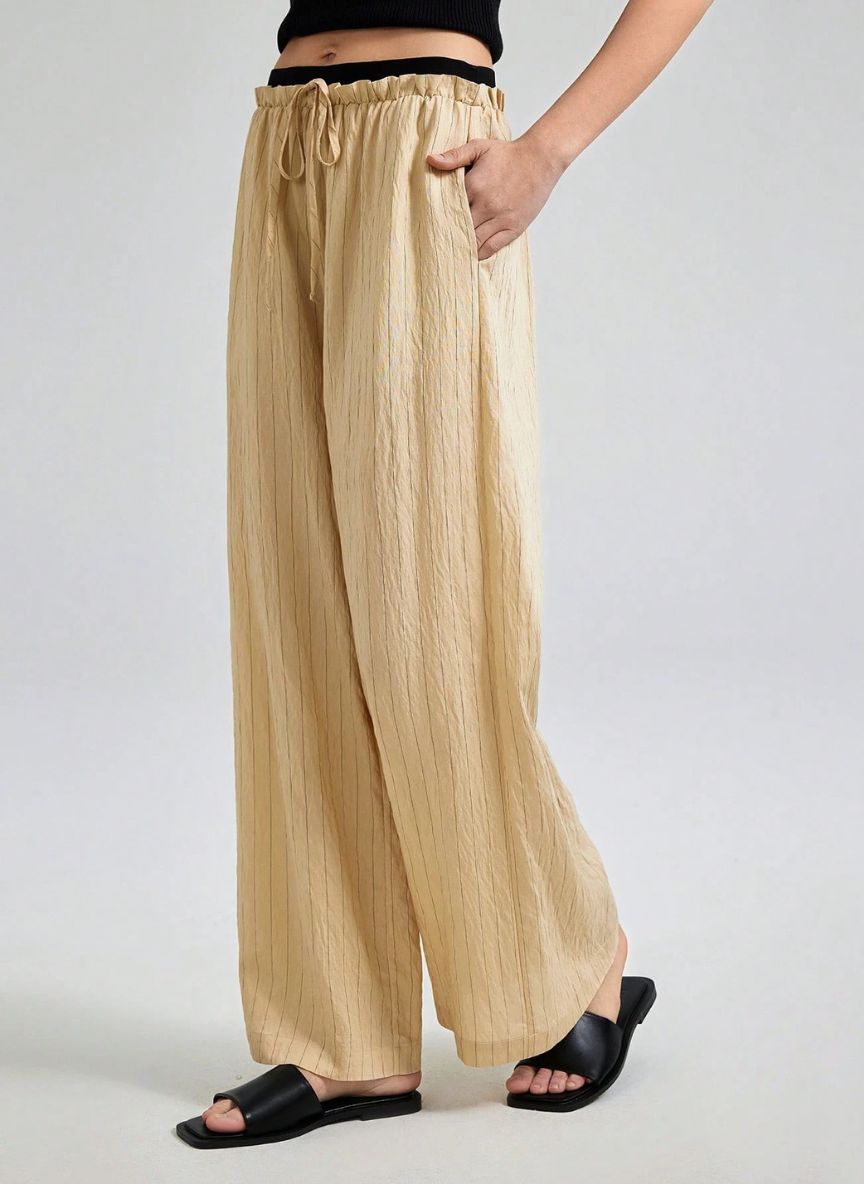 Women's Striped Pants with Drawstring – Linheir