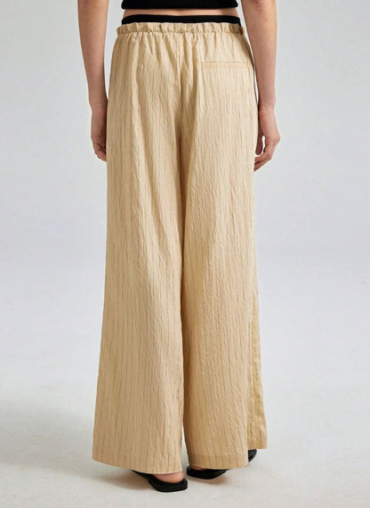 Women's Striped Pants with Drawstring – Linheir