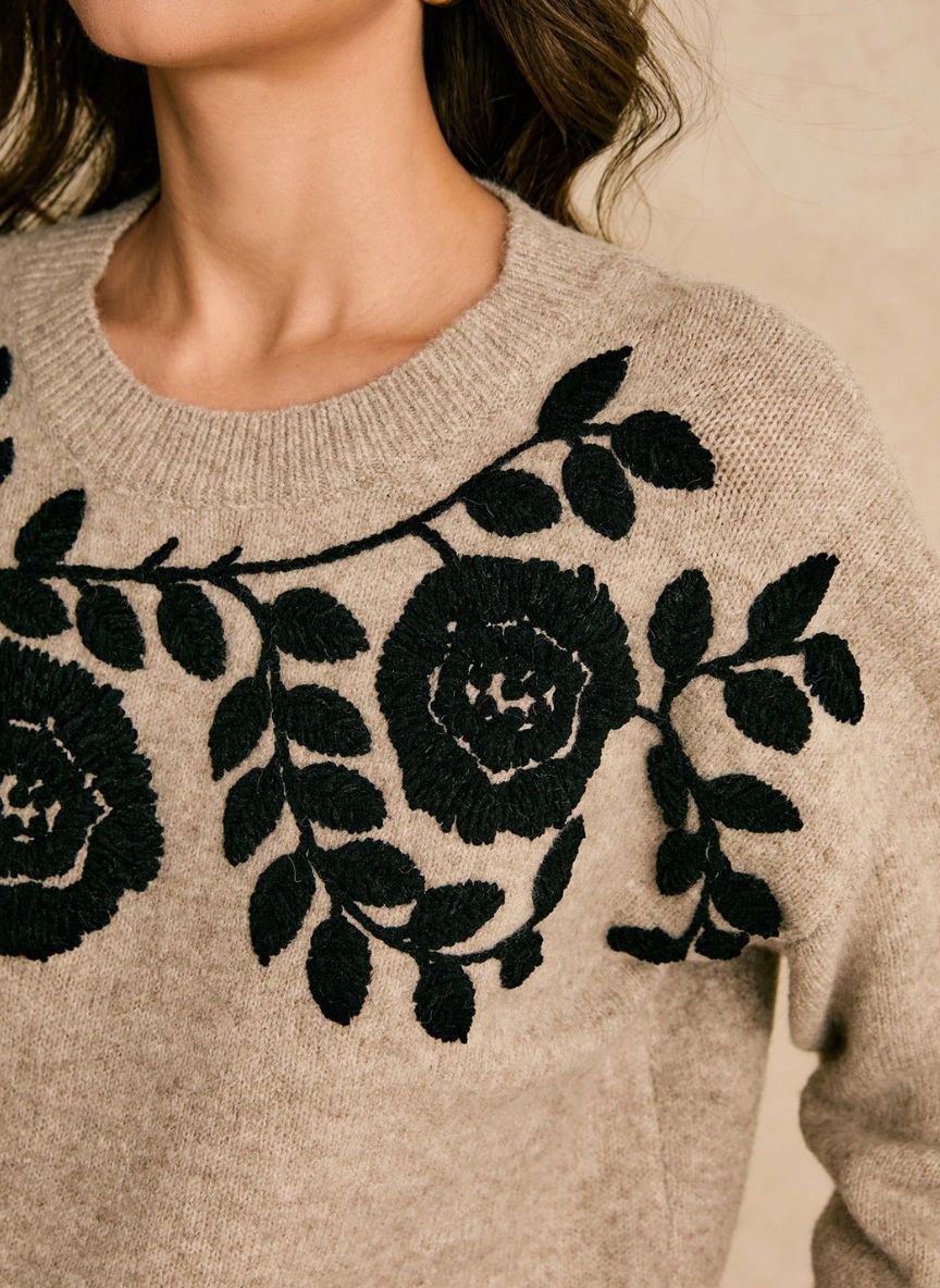 Women's Vintage Long Sleeve Sweater – Linheir