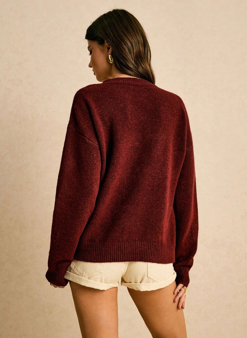 Women's Vintage Long Sleeve Sweater – Linheir