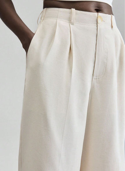 Women's Wide-leg Pants Double Pleat – Linheir