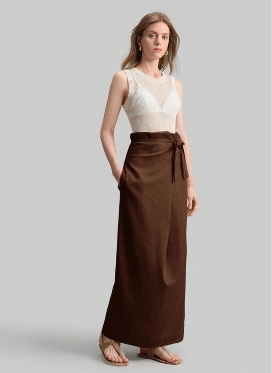 Women's Wrap Skirt With Belt – Linheir