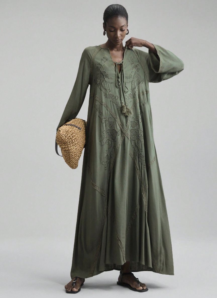 Women's Raglan Sleeve Dress - Linheir